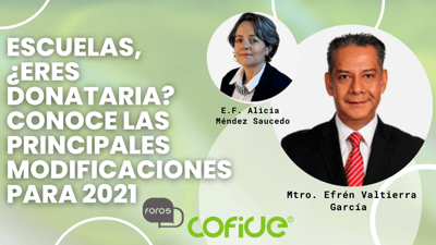 Escuelas, ¿eres donataria conoce las principales modificaciones para 2021