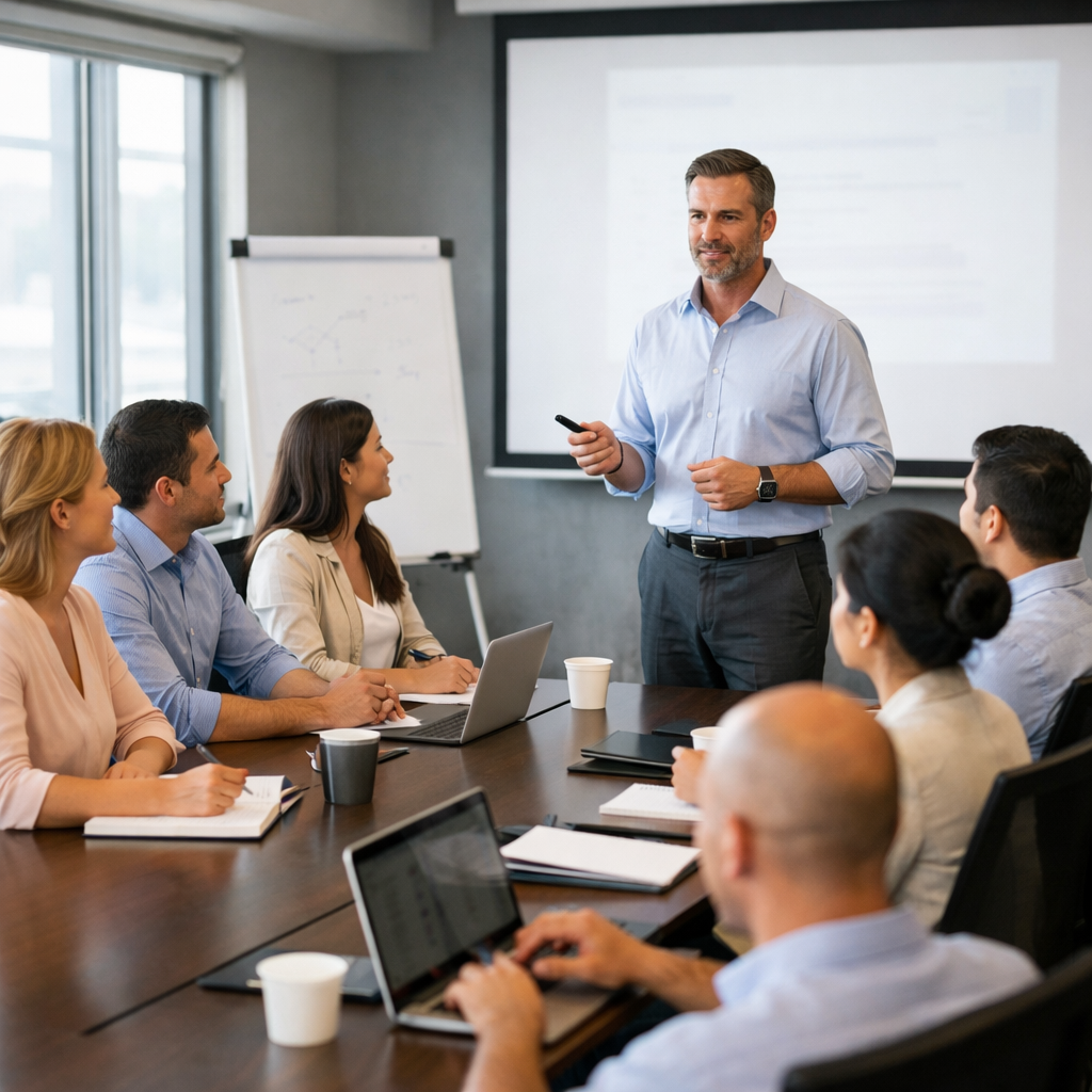 Office Workers Taking Incompany Course Without Text-1